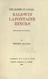 Cover of Baldwin, Lafontaine, Hincks