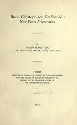 Cover of Baron Christoph von Graffenried's New Bern adventures