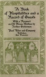 Cover of A book of hospitalities and a record of guests