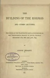 Cover of The building of the kosmos and other lectures