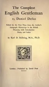 Cover of The compleat English gentleman