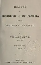 Cover of History of Friedrich 2 of Prussia, called Frederick the Great