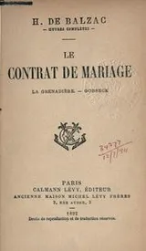 Cover of Le contrat de mariage