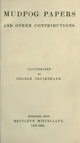 Cover of Mudfog Papers and other contributions