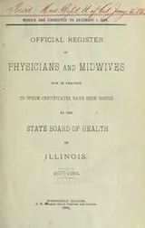 Cover of Official register of physicians and midwives now in practice