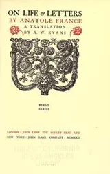 Cover of On life & letters