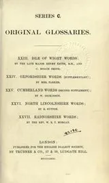 Cover of Original glossaries