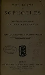 Cover of The plays of Sophocles