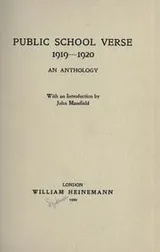 Cover of Public school verse, 1919-1920