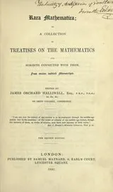 Cover of Rare mathematica