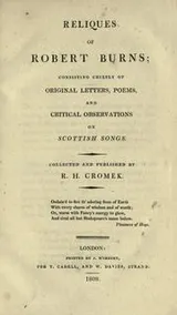 Cover of Reliques of Robert Burns