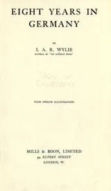 Cover of Eight years in Germany