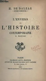 Cover of L' envers de l'histoire contemporaine
