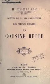 Cover of La cousine Bette