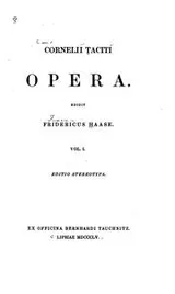 Cover of Cornelii Taciti opera