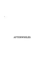 Cover of Afterwhiles