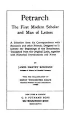 Cover of Petrarch's letters to classical authors