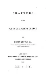 Cover of Chapters on the poets of ancient Greece
