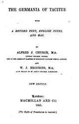Cover of The Germania of Tacitus