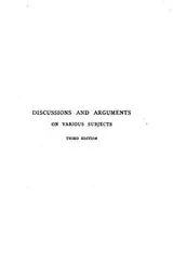 Cover of Discussions and arguments on various subjects