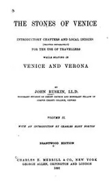 Cover of The stones of Venice; introductory chapters