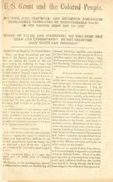 Cover of U.S. Grant and the colored people
