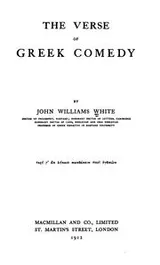 Cover of The verse of Greek comedy