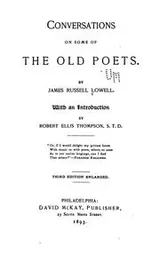 Cover of Conversations on some of the old poets