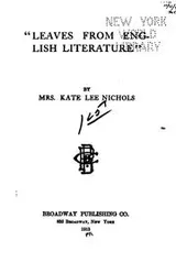 Cover of "Leaves from English literature,"