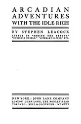 Cover of Arcadian adventures with the idle rich