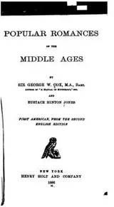 Cover of Popular romances of the middle ages