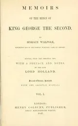 Cover of Memoirs of the last ten years of the reign of George the Second