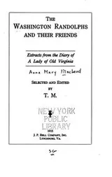 Cover of The Washington Randolphs and their friends