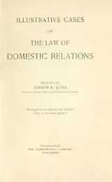 Cover of Illustrative cases on the law of domestic relations