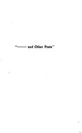 Cover of "---and other poets,"