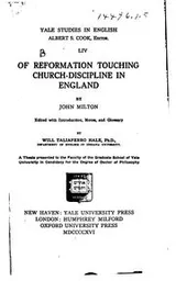 Cover of Of reformation touching church-discipline in England