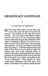 Cover of Democracy and peace