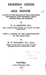 Cover of Modern Greek in Asia Minor