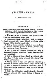 Cover of The Books of Genesis, Exodus, Leviticus, Numbers, and Deuteronomy, translated into the Choctaw language