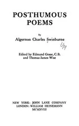Cover of Posthumous poems