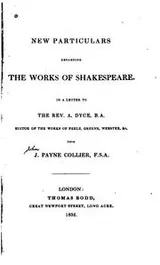 Cover of New particulars regarding the works of Shakespeare