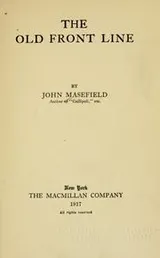 Cover of The old front line