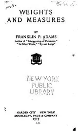 Cover of Weights and measures