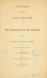 Cover of A discourse suggested by Weir's picture of the embarkation of the Pilgrims