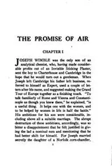 Cover of The promise of air