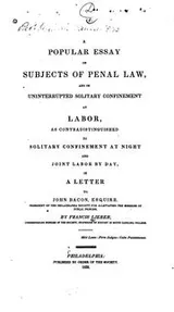 Cover of Letter to His Excellency Patrick Noble, Governor of South Carolina, on the penitentiary system