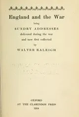 Cover of England and the war