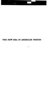 Cover of The new era in American poetry