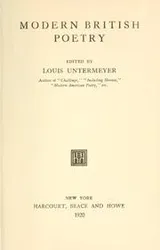 Cover of Modern British poetry