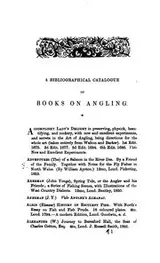 Cover of A bibliographical catalogue of English writers on angling and ichthyology